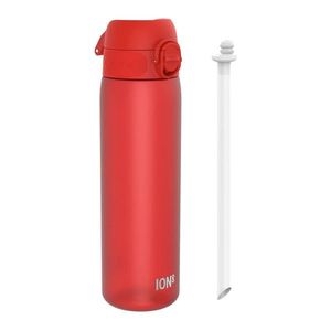 Sticla apa Slim, cu pai, recyclon, 500ml, Red - Ion8 imagine