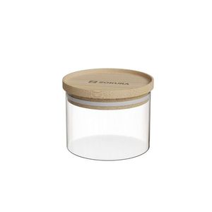 Recipient sticla, Ø9, 5cm, 300ml, Cu capac din bambus - Zokura imagine