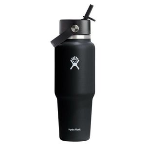 Sticla termos, inox, 950ml, "Wide Straw", Black - Hydro Flask imagine