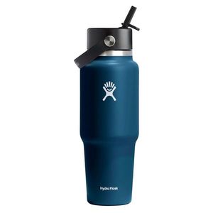 Sticla termos, inox, 950ml, "Wide Straw", Indigo - Hydro Flask imagine
