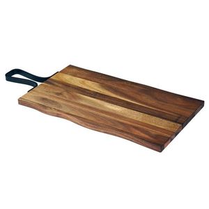 Tocator cu maner, din lemn de acacia, 39 x 22 cm, Grosime 1, 5 cm - Zokura imagine