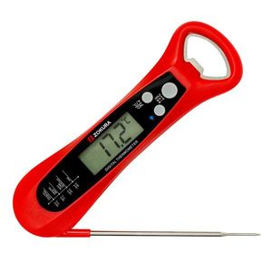 Termometru digital cu desfacator incorporat, Rosu - Zokura imagine