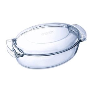 Vas oval cu capac, din sticla termorezistenta, 4, 4L + 1, 4L, "Slow Cook" - Pyrex imagine