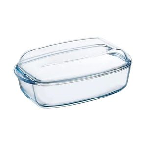 Vas dreptunghiular cu capac, din sticla termorezistenta, 2, 9L + 1, 6L, "Slow Cook" - Pyrex imagine