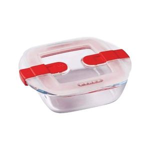 Caserola patrata, cu capac, sticla termorezistenta, 25x22cm/2, 2L, "Cook&Heat" - Pyrex imagine
