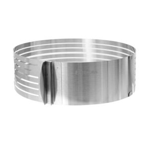 Inel feliator reglabil pentru blat tort, inox, 15/20x8, 5cm - Zokura imagine