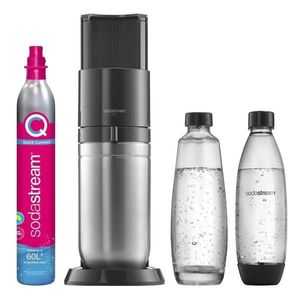 Aparat sifon Duo, cu 2 sticle incluse, Negru Metalic - SodaStream imagine