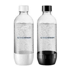 Set 2 sticle carbonatare, plastic, 1L, Alb/Negru - Sodastream imagine