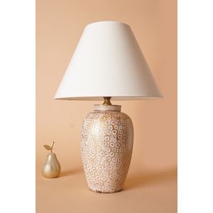 Lampa de masa, Opviq, 687HMY2284, Alb/Auriu imagine