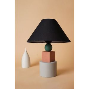 Lampa de masa, Opviq, 687HMY2295, Gri deschis / Roșu-țiglă / Negru / Verde imagine