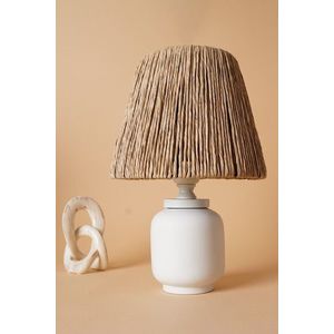 Lampa de masa, Opviq, 687HMY2304, Alb / Stejar imagine