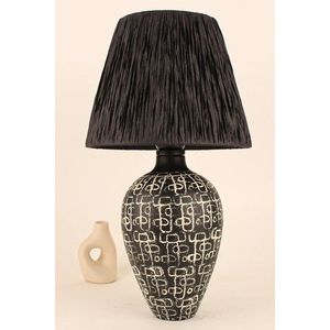 Lampa de masa, Opviq, 687HMY2369, Negru / Crem imagine