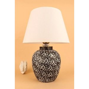Lampa de masa, Opviq, 687HMY2381, Alb/Negru imagine