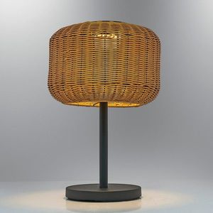 Lampa de masa, Opviq, 701CHD1570, Negru / Stejar imagine