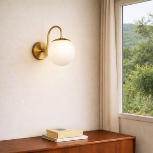 Aplica de perete, Opviq, 780SGN2716, Aur/Alb imagine