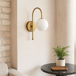 Aplica de perete, Opviq, 780SGN3558, Alb/Auriu imagine