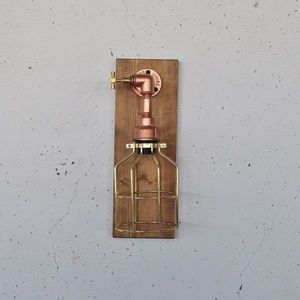 Aplica de perete, Opviq, 791EVL1609, Lemn / Auriu roz imagine