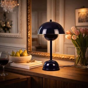 Lampa de masa, Opviq, 892OPV2244, Albastru navy imagine