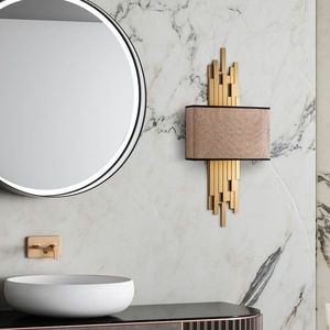 Aplica de perete, Opviq, 892OPV2411, Auriu / Maro deschis imagine