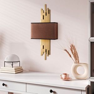 Aplica de perete, Opviq, 892OPV2412, Auriu/Maro imagine