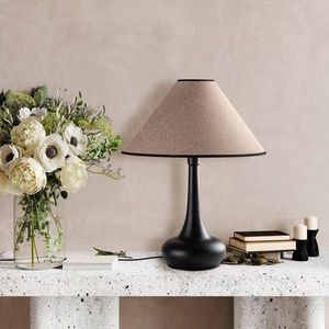 Lampa de masa, Opviq, 892OPV2454, Maro deschis / Negru imagine