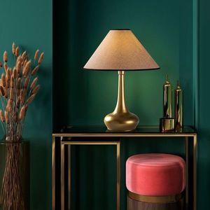 Lampa de masa, Opviq, 892OPV2459, Auriu / Maro deschis imagine