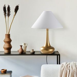Lampa de masa, Opviq, 892OPV2462, Aur/Alb imagine
