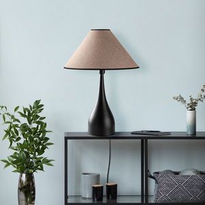 Lampa de masa, Opviq, 892OPV2464, Negru / Maro deschis imagine