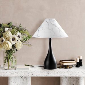 Lampa de masa, Opviq, 892OPV2466, Alb/Negru imagine