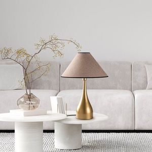 Lampa de masa, Opviq, 892OPV2469, Auriu / Maro deschis imagine