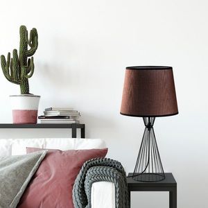 Lampa de masa, Opviq, 892OPV2495, Negru/Maro imagine