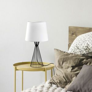 Lampa de masa, Opviq, 892OPV2497, Alb/Negru imagine