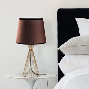 Lampa de masa, Opviq, 892OPV2499, Auriu/Maro imagine