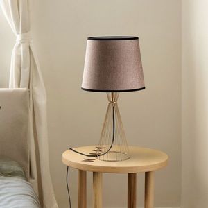 Lampa de masa, Opviq, 892OPV2500, Auriu / Maro deschis imagine