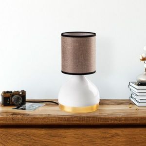 Lampa de masa, Opviq, 892OPV2548, Alb/Maro deschis imagine