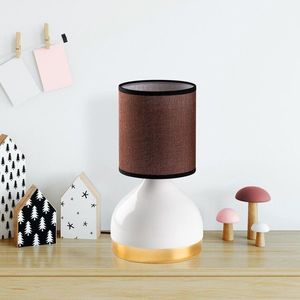 Lampa de masa, Opviq, 892OPV2550, Alb/Maro imagine