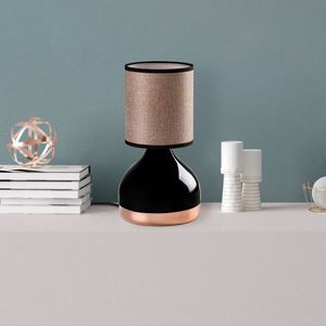 Lampa de masa, Opviq, 892OPV2552, Negru / Maro deschis imagine