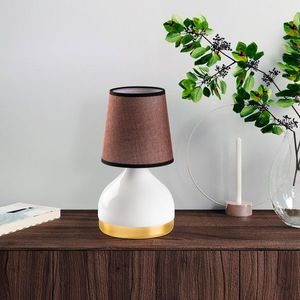 Lampa de masa, Opviq, 892OPV2561, Alb/Maro imagine
