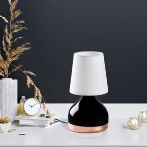 Lampa de masa, Opviq, 892OPV2565, Alb/Negru imagine