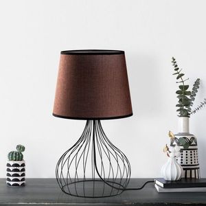 Lampa de masa, Opviq, 892OPV2569, Negru/Maro imagine