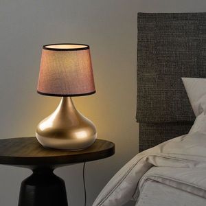 Lampa de masa, Opviq, 892OPV2582, Auriu/Maro imagine