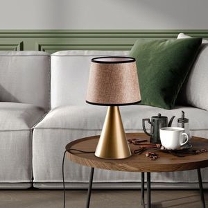 Lampa de masa, Opviq, 892OPV2599, Aur / Bej imagine