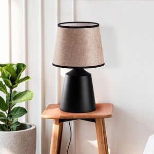Lampa de masa, Opviq, 892OPV2611, Negru/Bej imagine