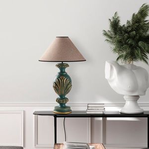 Lampa de masa, Opviq, 897TNL1114, Verde / Maro deschis imagine