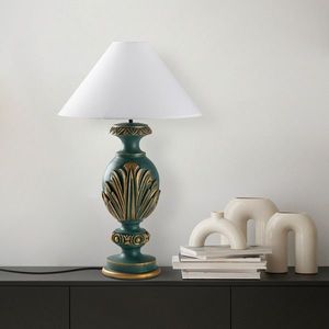 Lampa de masa, Opviq, 897TNL1115, Verde/Alb imagine