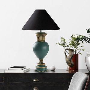Lampa de masa, Opviq, 897TNL1116, Verde/Negru imagine
