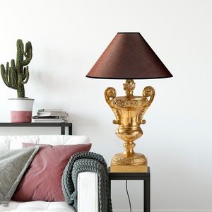 Lampa de masa, Opviq, 897TNL1123, Auriu/Maro imagine
