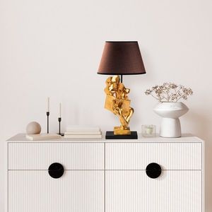 Lampa de masa, Opviq, 897TNL1127, Auriu/Maro imagine