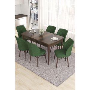 Set masa extensibila si scaune, Hanah Home, Eva, Baroc / Kaki imagine