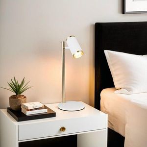 Lampa de masa, Opviq, 341LCA1402, Alb / Lac antic imagine